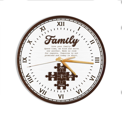 Personalized Wall Clock – Custom Shaped Home Decor Housewarming Gift