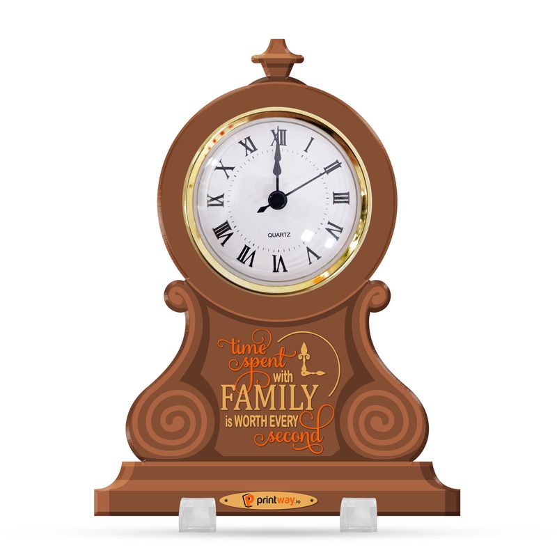 Personalized Acrylic Desk Clock Plaque – Custom Office Decor Keepsake Gift