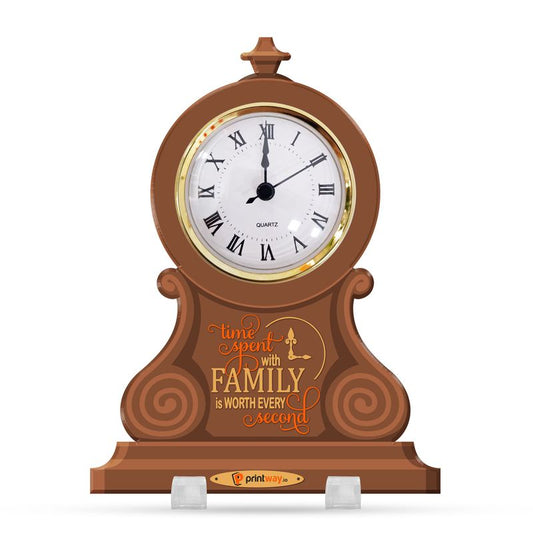 Personalized Acrylic Desk Clock Plaque – Custom Office Decor Keepsake Gift
