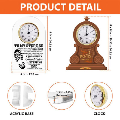 Personalized Acrylic Desk Clock Plaque – Custom Office Decor Keepsake Gift