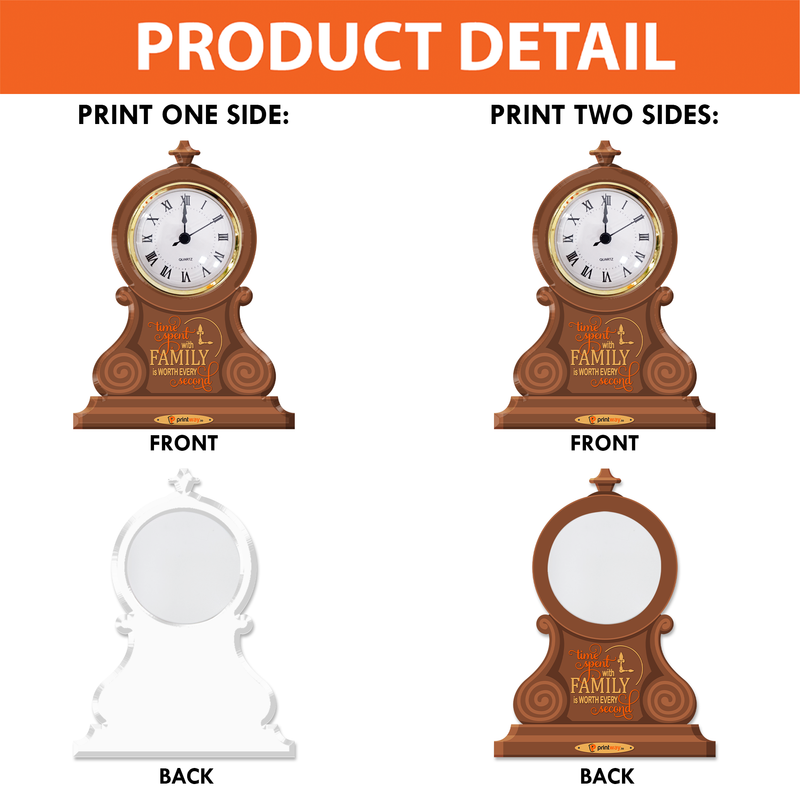 Personalized Acrylic Desk Clock Plaque – Custom Office Decor Keepsake Gift