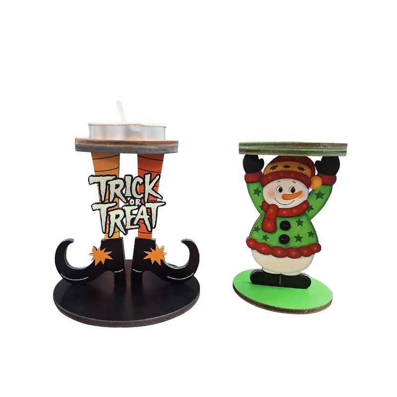 Personalized Wooden Tealight Holder Standing