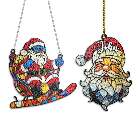 Personalized Wavy Acrylic Christmas Ornament