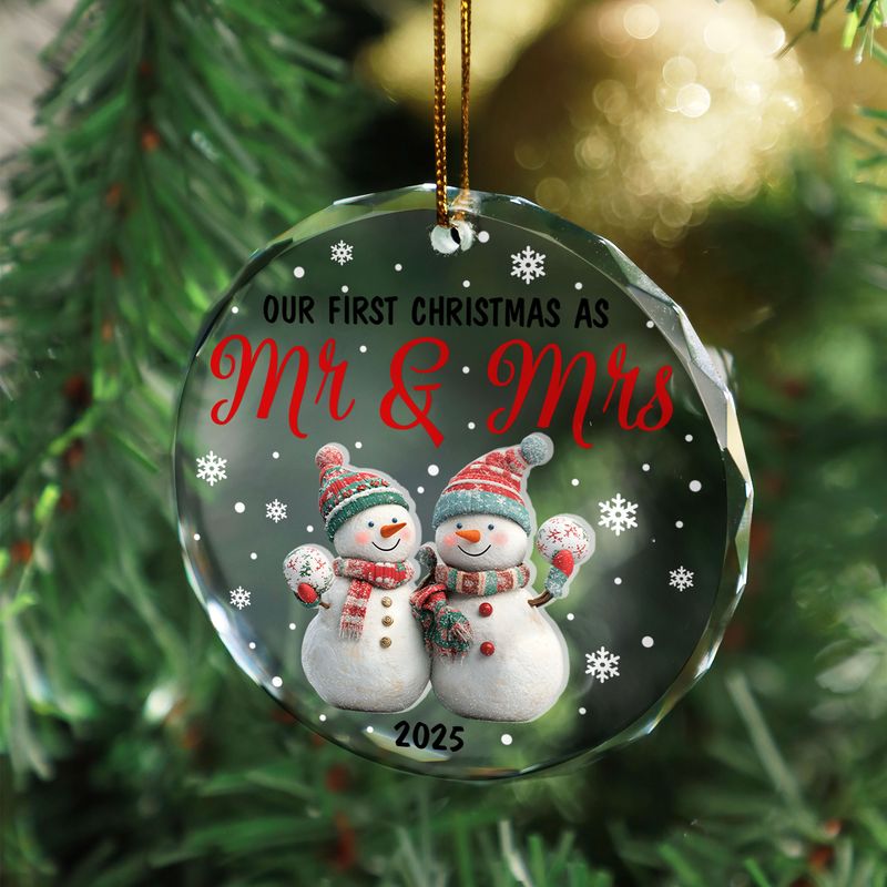 Personalized Round Glass Ornament