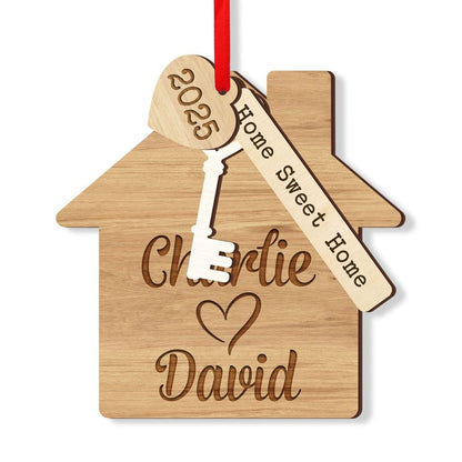 Personalized Wooden Christmas Ornament With Charms