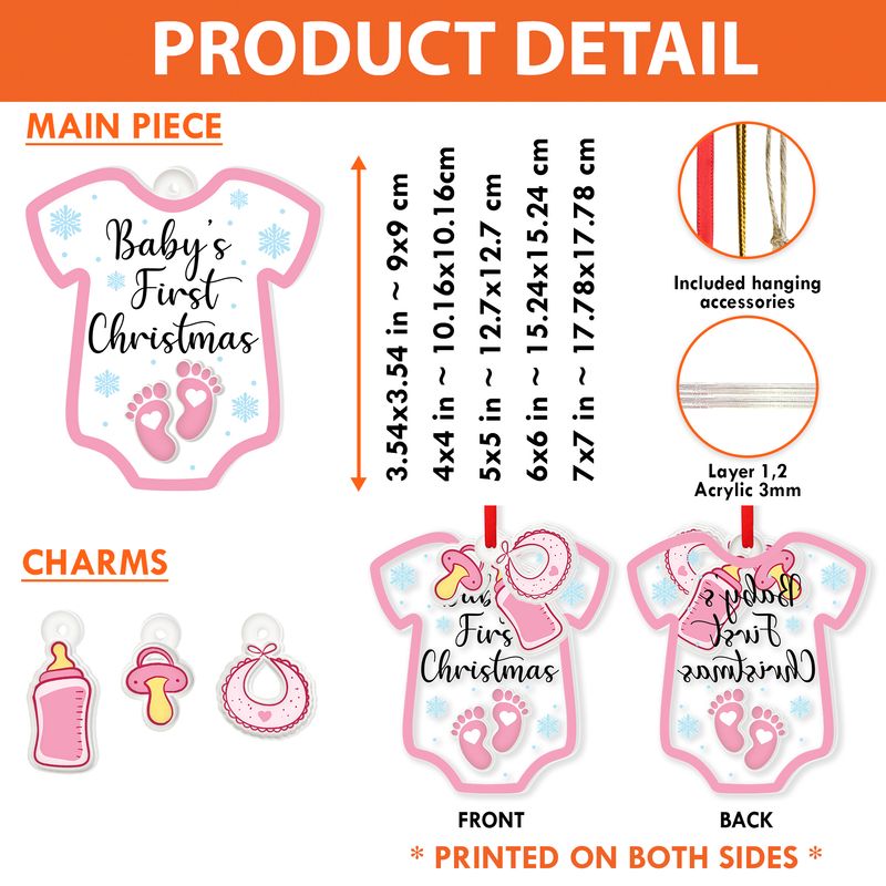 Personalized Transparent Acrylic Ornament