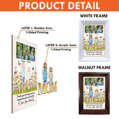 Personalized Wooden Frame with Acrylic Art – Layered Home Decor Gift