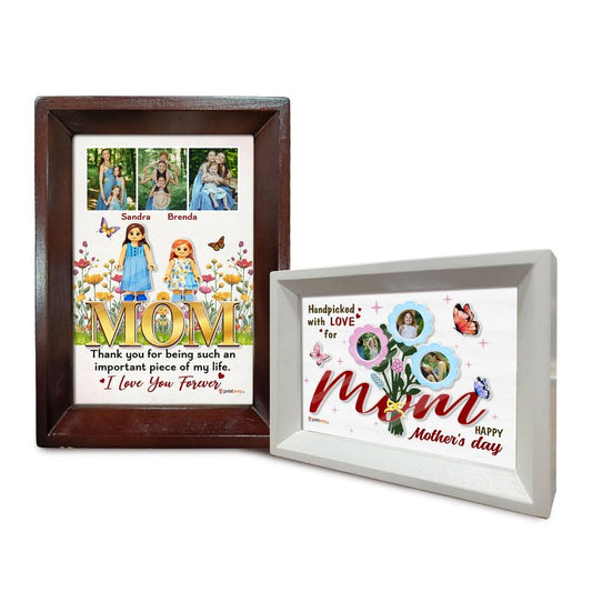 Personalized Wooden Frame with Acrylic Art – Layered Home Decor Gift