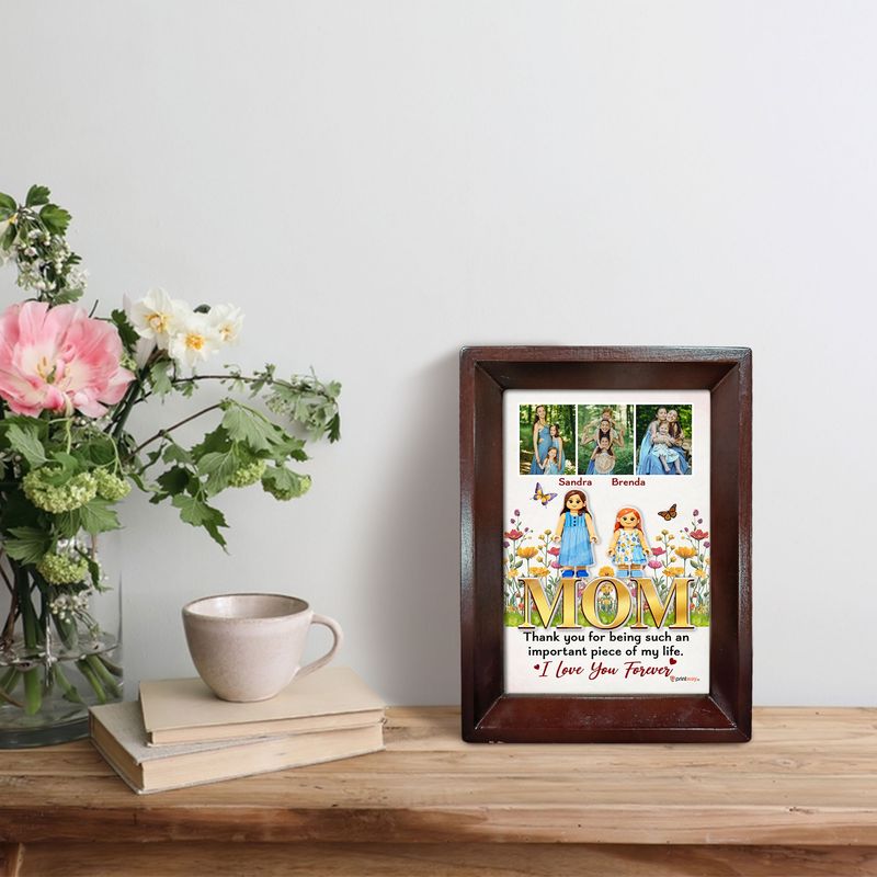 Personalized Wooden Frame with Acrylic Art – Layered Home Decor Gift