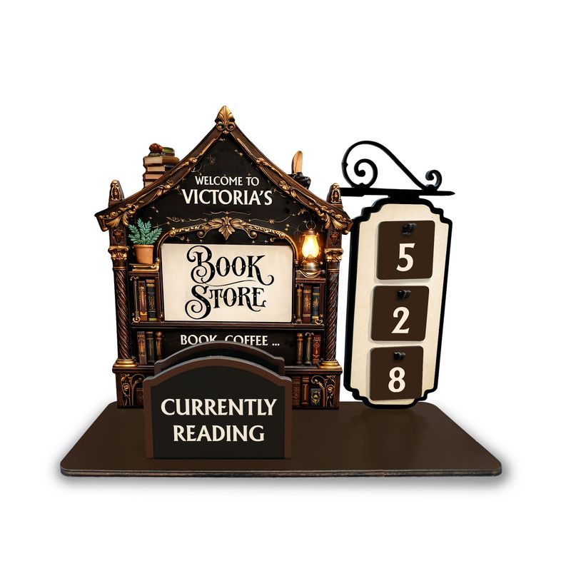 Personalized Wooden Book Stand With Reading Counter