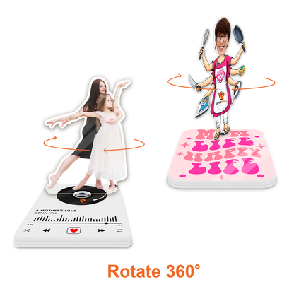 Personalized Acrylic Rotating Standee