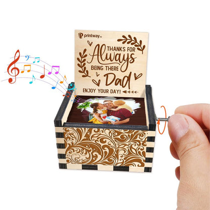 Personalized Hand Crank Wooden Music Box