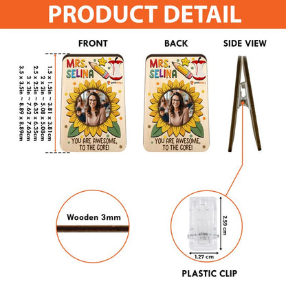 Personalized Wooden Photo Paper Clip