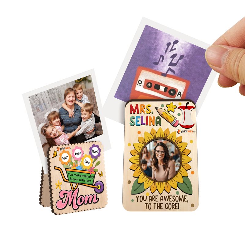 Personalized Wooden Photo Paper Clip