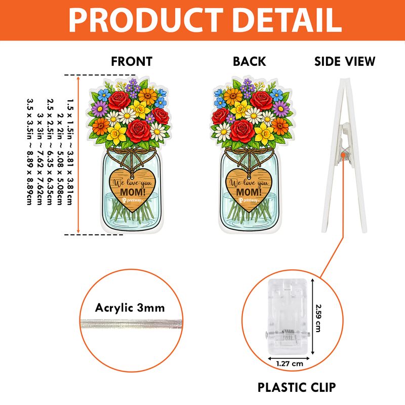 Personalized Acrylic Photo Clip – Custom Picture Holder Desk Decor Gift