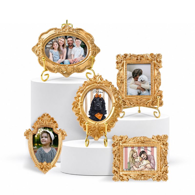 Personalized Vintage Photo Frame Magnet – Custom Fridge Magnet Keepsake Gift