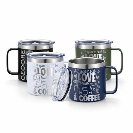 Personalized Engraved Stainless Steel Mug – Custom Insulated Gift