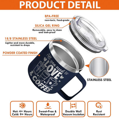 Personalized Engraved Stainless Steel Mug – Custom Insulated Gift