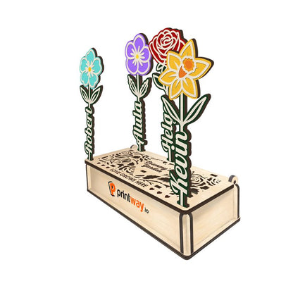 Personalized Wooden Display Set – Freestanding Family Decor & Gift