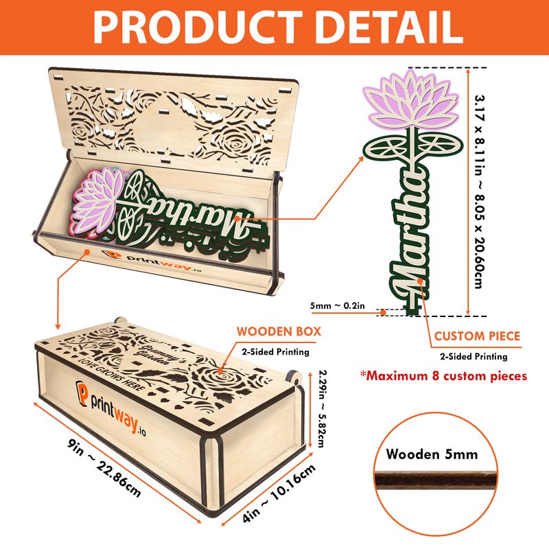 Personalized Wooden Display Set – Freestanding Family Decor & Gift
