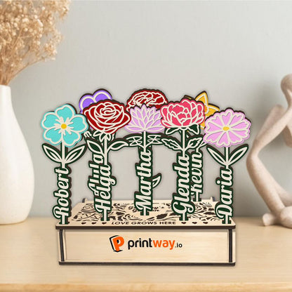 Personalized Wooden Display Set – Freestanding Family Decor & Gift