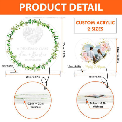 Personalized 3D Monochrome Led Light With Wooden Base - US