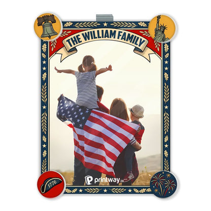 Personalized Magnetic Car Visor Photo Clip With Acrylic Pieces
