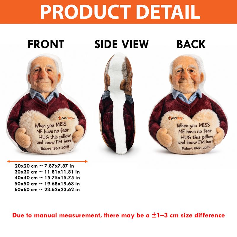Personalized Photo Pillow – Soft Custom Shape Gift for Home Decor