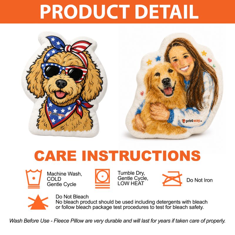 Personalized Photo Pillow – Soft Custom Shape Gift for Home Decor