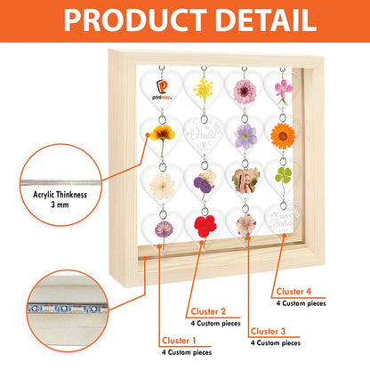 Personalized Wooden Frame LED Light – Custom Hanging Acrylic Display Gift