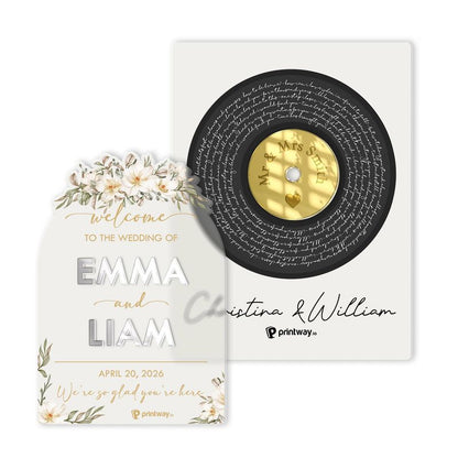 Personalized Frosted & Mirror Acrylic Sign – Elegant Wedding Decor