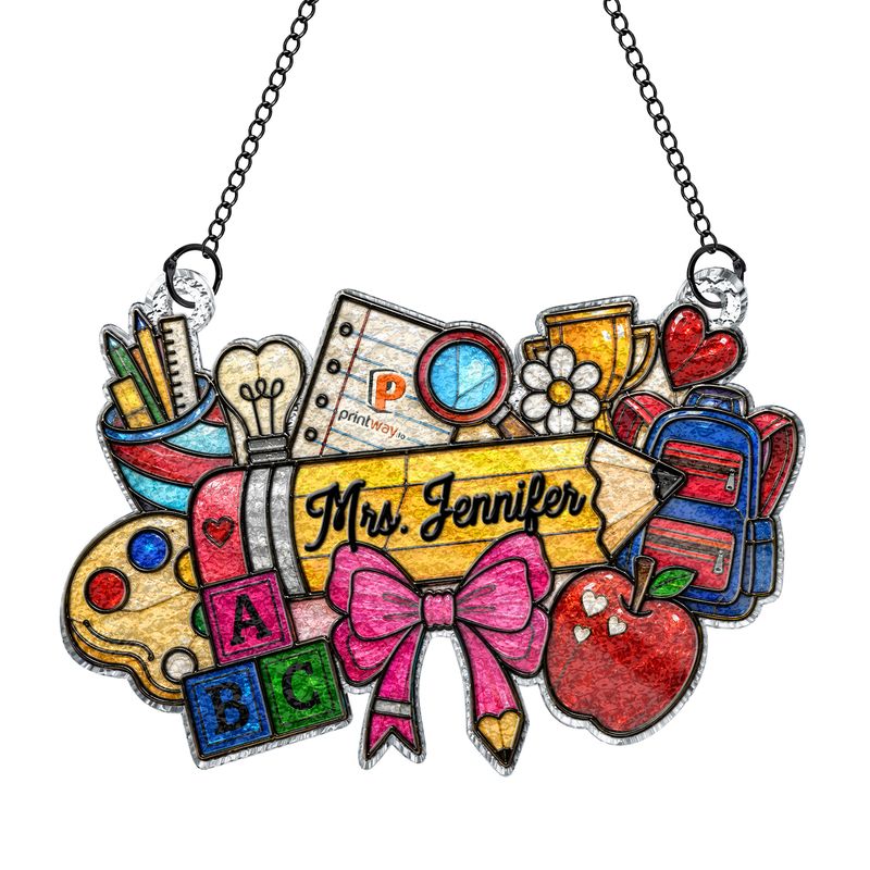 Personalized Glass Suncatcher – Custom Window Hanging Gift