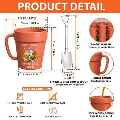Personalized Ceramic Plant Pot Mug – Custom Gift for Plant Lovers