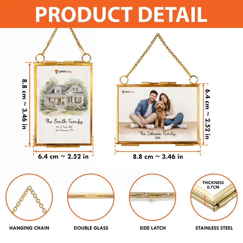 Personalized Picture Frame Ornament – Custom Photo Keepsake Gift